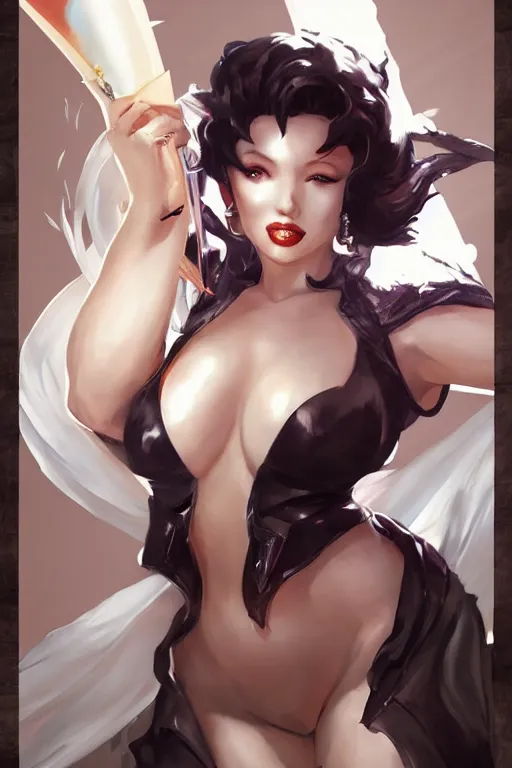 Prompt: Marilyn Monroe in a blade and soul spinoff artbook rendered by the artist Taran Fiddler, Joe Madureira,Nadezhda Tikhomirova, Jiyun Chae, Lê Long, trending on Artstation by Hyung tae Kim, artbook, Stanley Artgerm Lau, WLOP, Rossdraws , James Gurney