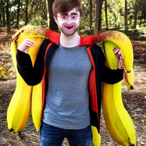 Prompt: banana costume, looking like daniel radcliffe, ultra details, photo realistic