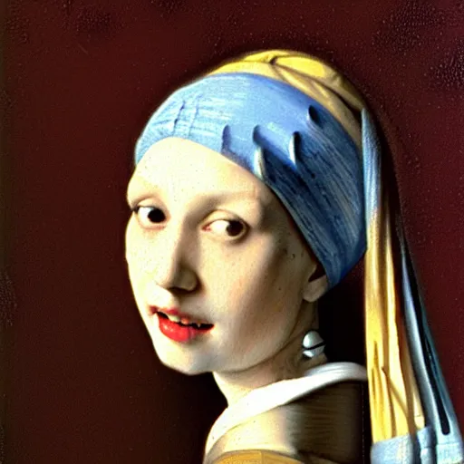 Image similar to the most beautiful woman in the world Vermeer portrait