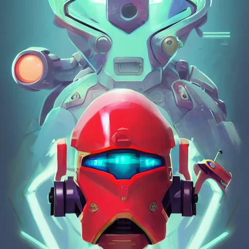 Image similar to robot ninja gnome mask helmet metroid fusion Xenoblade Chronicles Video game icon design , 2d game fanart behance hd by Jesper Ejsing, by RHADS, Makoto Shinkai and Lois van baarle, ilya kuvshinov, rossdraws global illumination