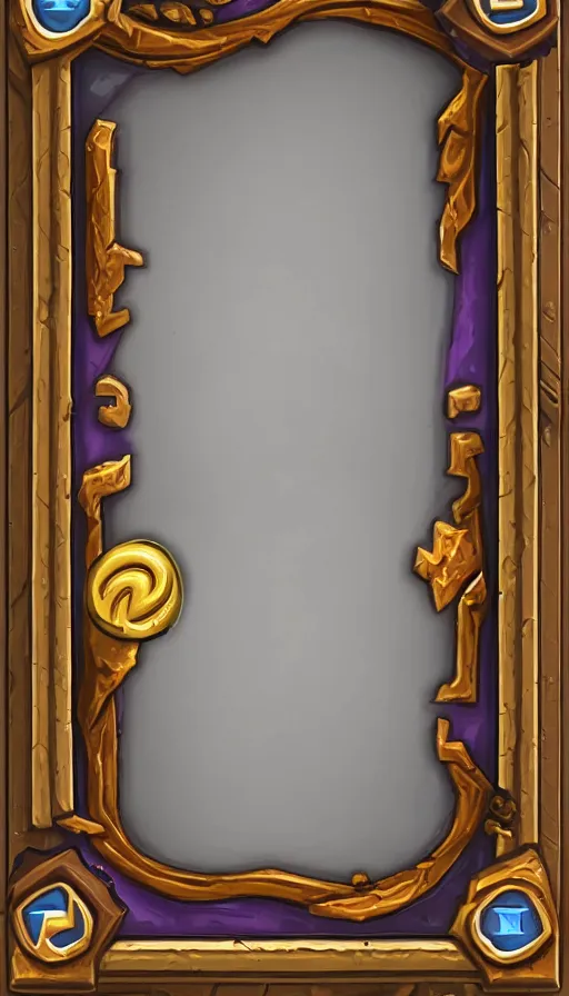 Image similar to frame border in the style of hearthstone