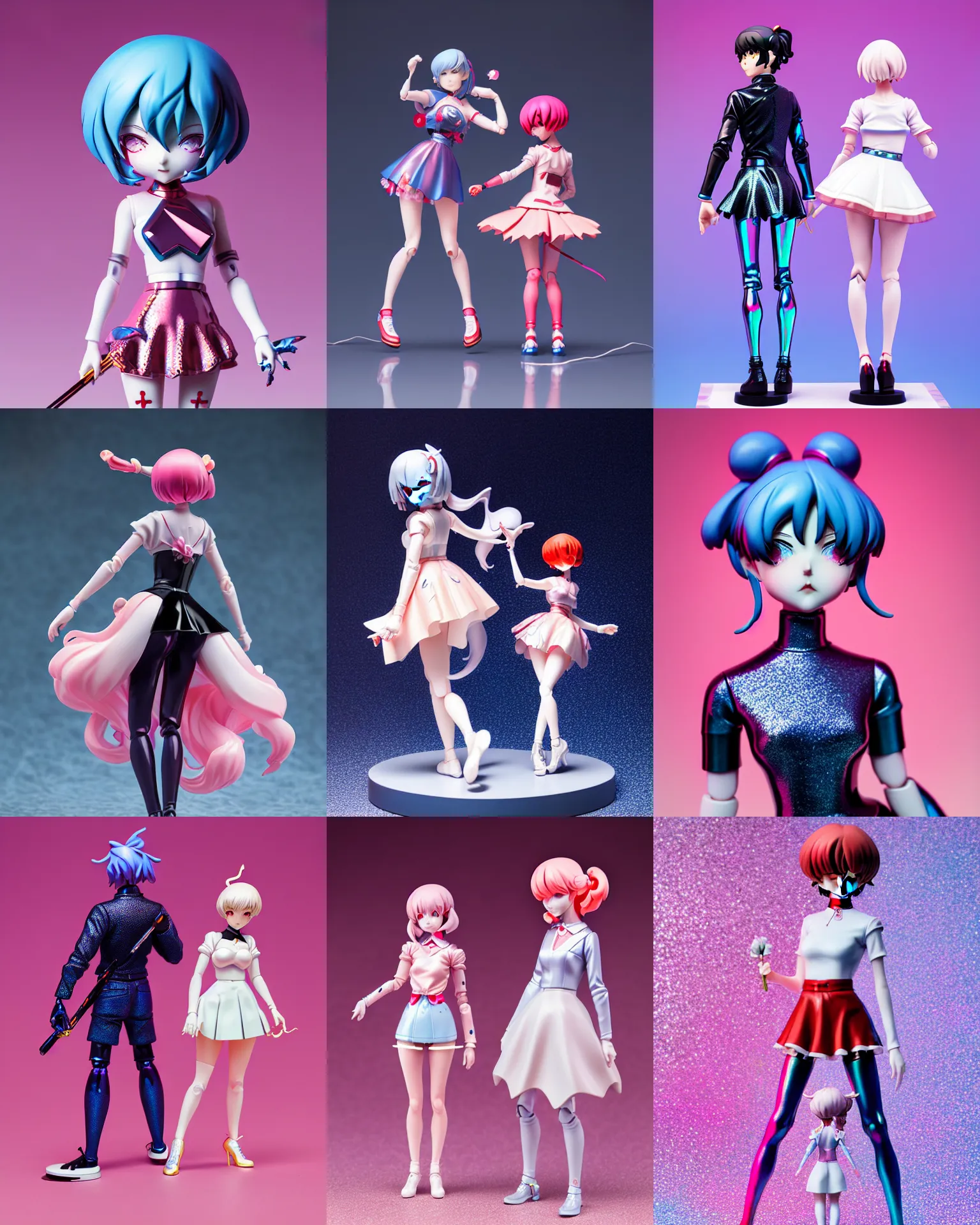 Prompt: james jean and ilya kuvshinov isolated magical girl vinyl figure, figure photography, holographic undertones, anime stylized, accurate fictional proportions, glitter accents on figure high detail, ethereal lighting sigma 8 5 mm f _ 8
