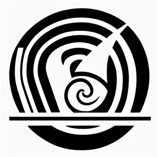 Image similar to a snail vector logo in color scheme black and blue