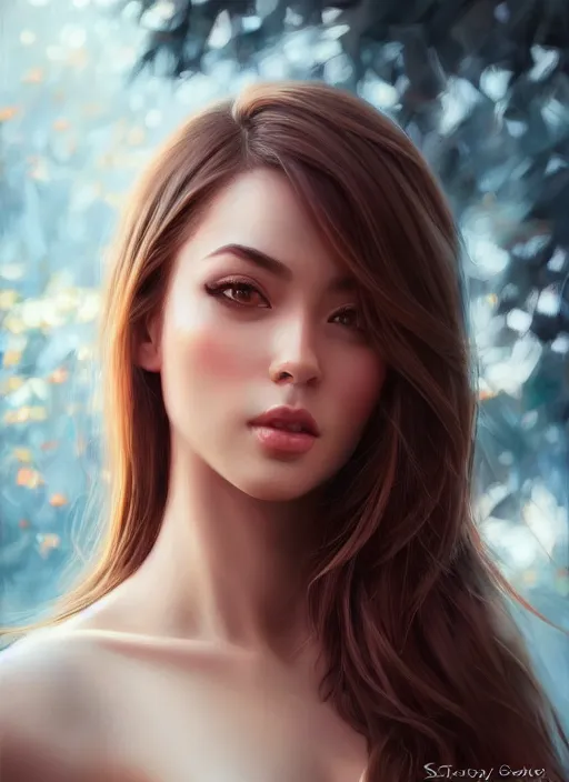 Image similar to photo of a gorgeous young woman in the style of stefan kostic, realistic, sharp focus, 8k high definition, insanely detailed, intricate, elegant, art by stanley lau and artgerm