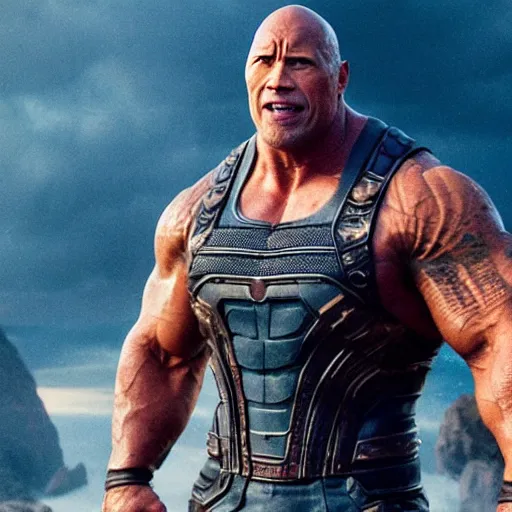 Image similar to Dwayne The Rock Johnson as Thanos