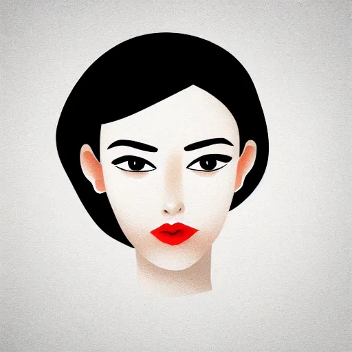 Image similar to one beautiful woman face, illustration on a grey flat background