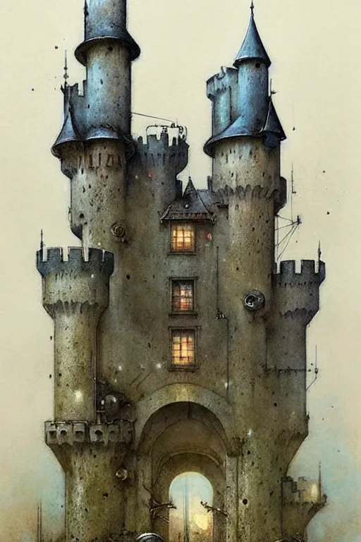 Image similar to ( ( ( ( ( 1 9 5 0 s techno castle. muted colors. ) ) ) ) ) by jean - baptiste monge!!!!!!!!!!!!!!!!!!!!!!!!!!!!!!