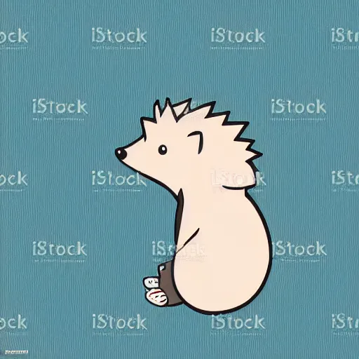 Image similar to cute adorable hedgehog sideview vector art