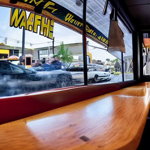 Image similar to first person perspective picture at table, wafflehouse