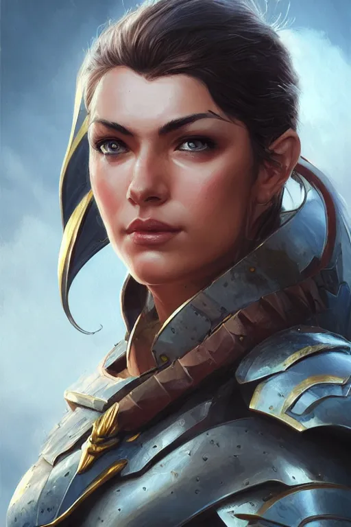 Image similar to amazon valkyrie athena, d & d, fantasy, portrait, highly detailed, headshot, digital painting, trending on artstation, concept art, sharp focus, illustration, art by artgerm and greg rutkowski and magali villeneuve