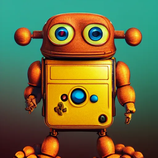 Image similar to two small chubby bots, hyperdetailed colourful, smooth panelling, intricate detail, holding, single eye, style of cute pokemon, rusty arms, antenna, floating, white studio, mechanical, cute toy, gameboy advanced, ambient light, in the style of pixar animation poster, pokedstudios,, blender, octane render, 8 k,