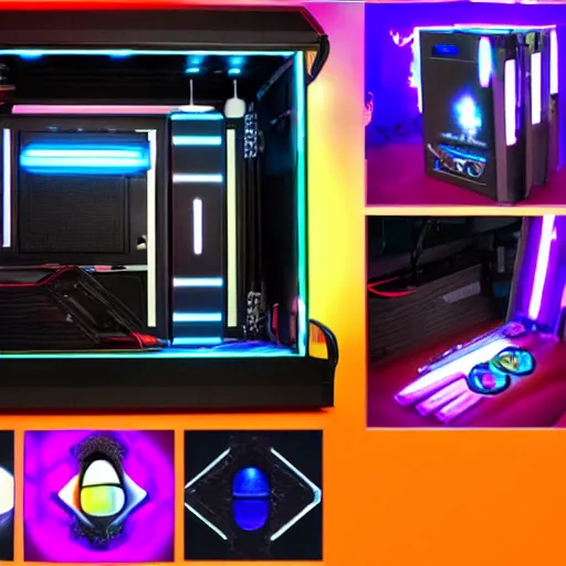 Image similar to gaming guillotine with rgb