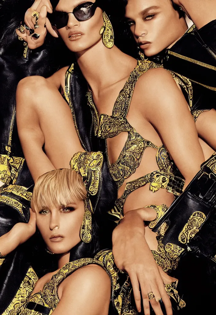 Image similar to Versace advertising campaign portrait