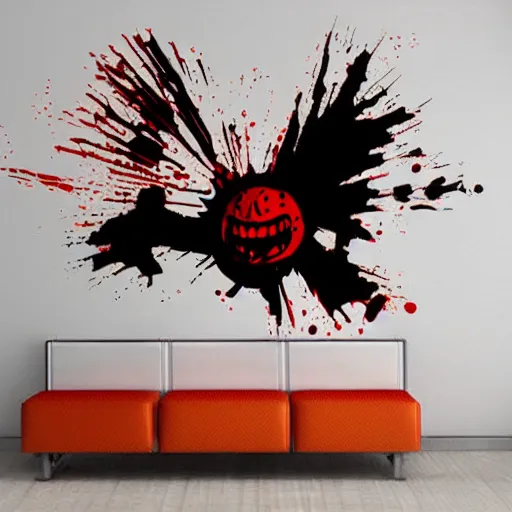 Image similar to die cut sticker, gatling attack by luffy, splatter paint