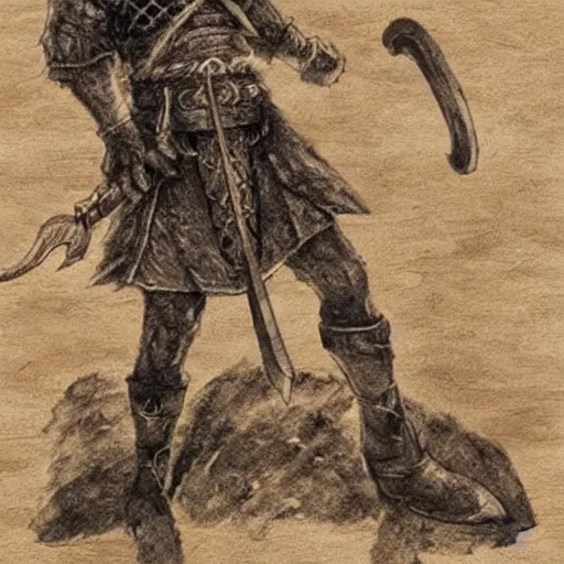 Image similar to concept art of a viking doing the captain morgan pose