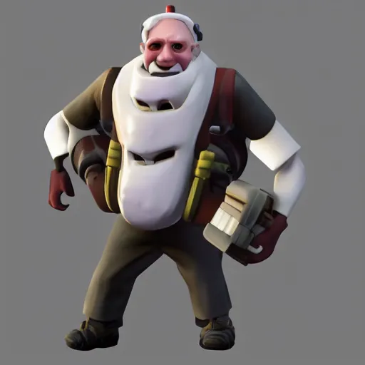 Image similar to albert eienstein in tf 2, sfm render, steam workshop, source engine, team fortress 2, model