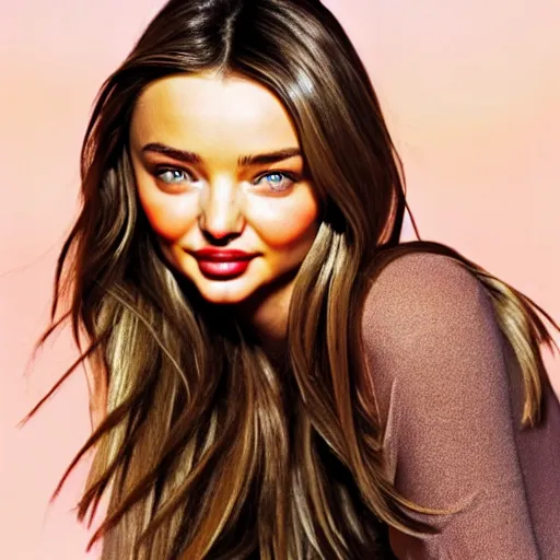 Image similar to miranda kerr made of chocolate powder, mango and whipped cream