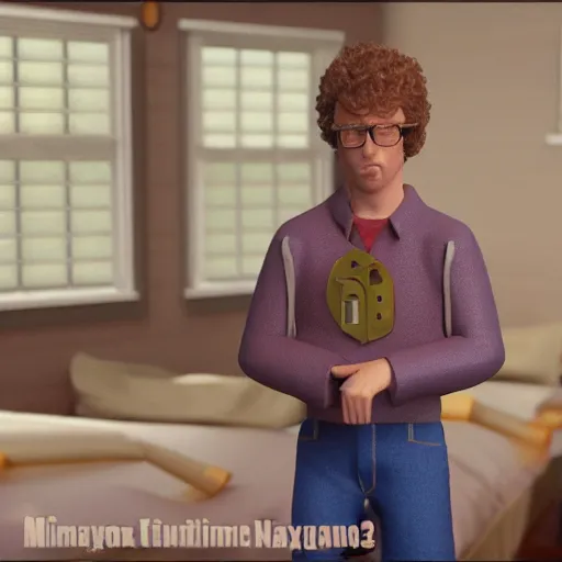 Prompt: napoleon dynamite playing with dynamite 3 d studiomax, maya 3 d, unrealengine, 4 k, 8 k,