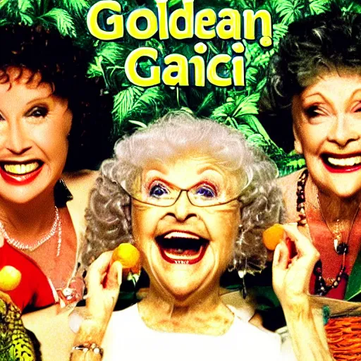 Image similar to Golden Girls cannabis mukbang with iguana guests Japanese game show 1996 divx rip