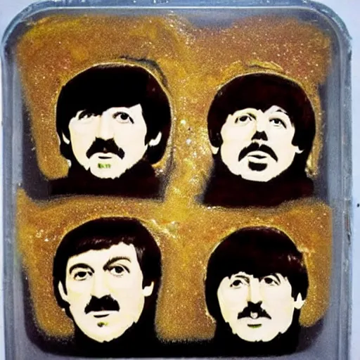 Prompt: The Beatles made out of honey,