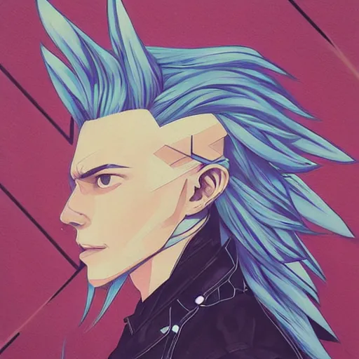 Prompt: Sephiroth Profile Picture by Sachin Teng, asymmetrical, Organic Painting , Matte Painting, geometric shapes, hard edges, graffiti, street art, 300 dpi :2 by Sachin Teng:4