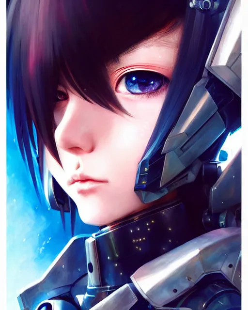 Image similar to portrait Anime Girl in mecha armor in night tokyo Sharp fine face pretty face, realistic shaded Perfect face, fine details. Anime. cyberpunk realistic shaded lighting by katsuhiro otomo ghost-in-the-shell, magali villeneuve, artgerm, rutkowski Jeremy Lipkin and Giuseppe Dangelico Pino and Michael Garmash and Rob Rey