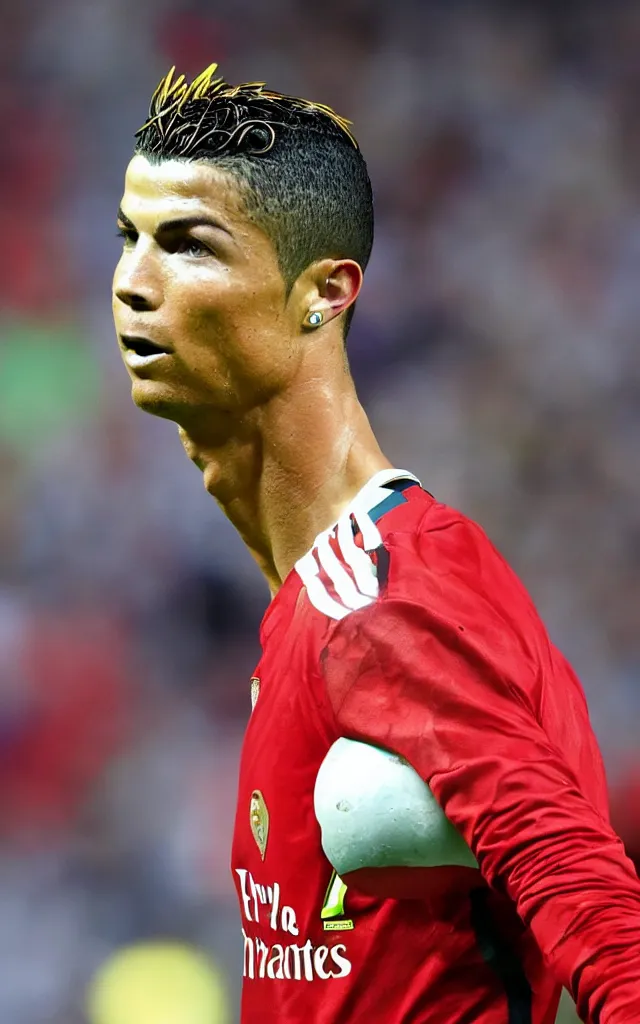 Image similar to cristiano ronaldo with a mohawk