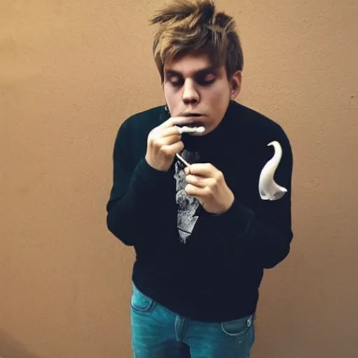 Prompt: elrubius smoking