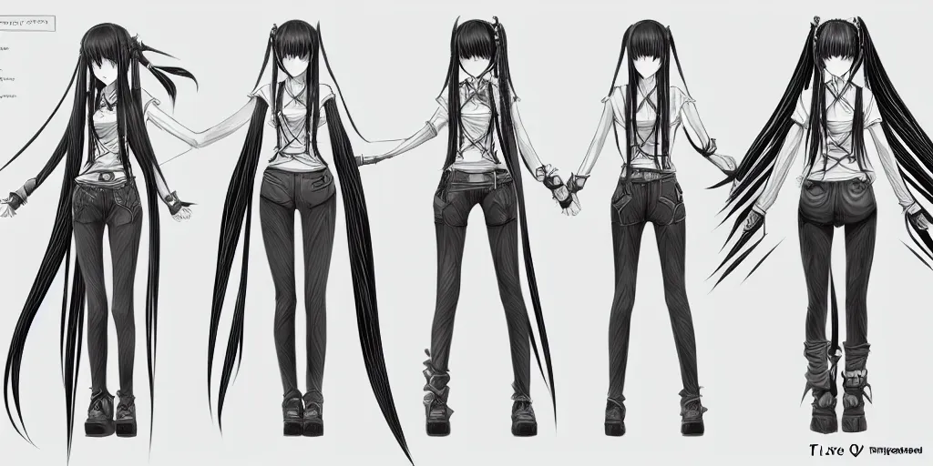 CharacterSheet), (full body, reference sheet), Vtuber reference pose,  character A-poses - SeaArt AI