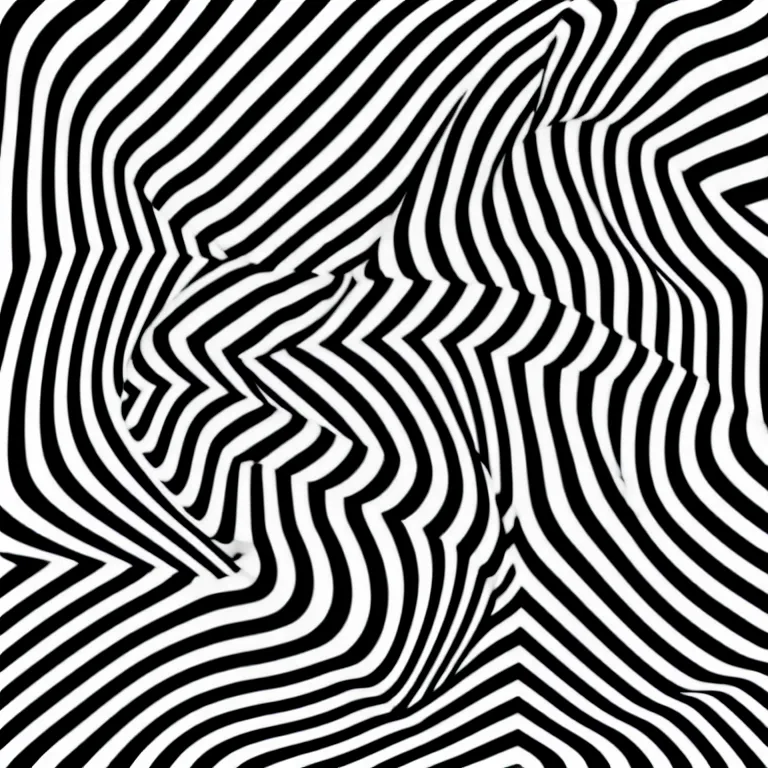 Image similar to illusory motion dazzle camouflage perlin noise optical illusion face