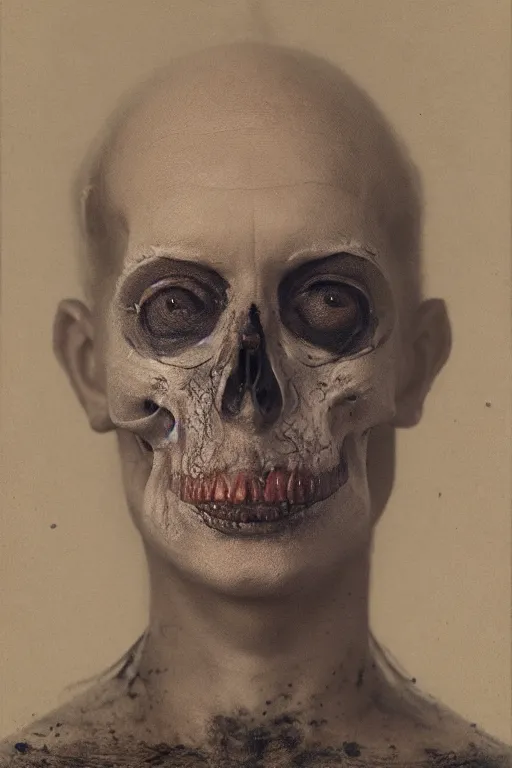 Prompt: Hyper realistic portrait of a God of Death by Emil Melmoth, 8k
