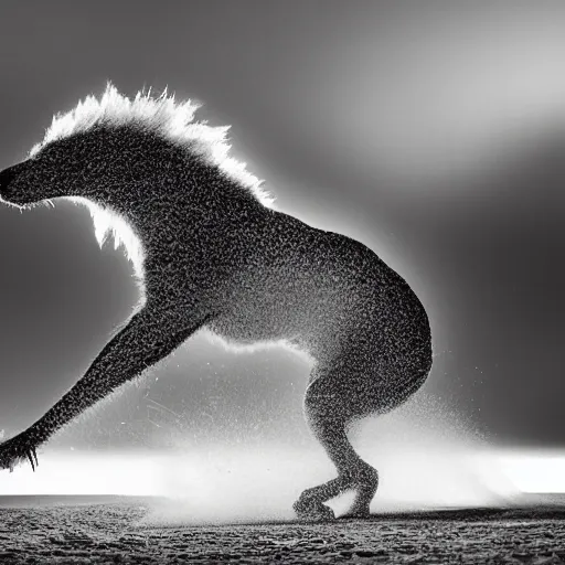 Image similar to killua lightning speed photography by david yarrow