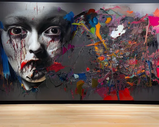 Image similar to the gallery of lost memories art, a brutalist designed, rich deep vivid colours, broad brush strokes!, painted by francis bacon, michal mraz, adrian ghenie, nicola samori, james jean!!! and petra cortright, part by gerhard richter, part by takato yamamoto. 8 k masterpiece.