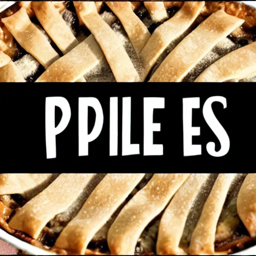 Image similar to words made of pie