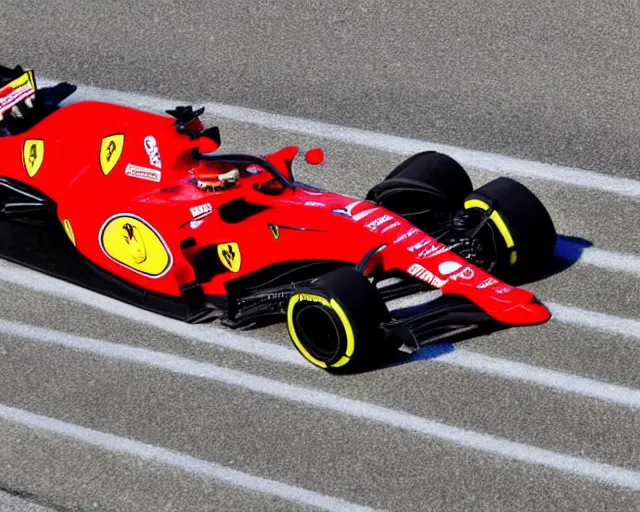 Image similar to live action photo of the 2 0 2 1 f 1 scuderia ferrari, 8 k, sports photography