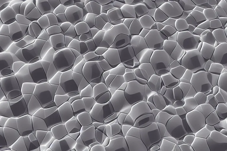 Image similar to 3d human skin cells as geometric shapes, cells made from machinery, 3d Unreal Engine, render