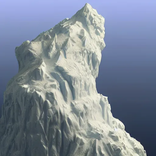 Image similar to hyperrealistic fogy luminus mountain range blob bengal cat cornice iceberg rack, by peter paul rubens and paul cezanne and anton pieck, low poly, unreal engine, cluttered