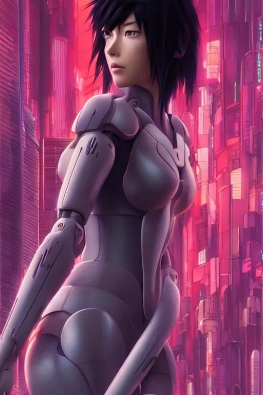 Image similar to weta disney pixar movie still portrait photo of ghost in the shell anime : : as motoko kusanagi by pixar : : by ilya kuvshinov, rossdraws, artgerm, maxim cover, octane render, 3 d, volumetric lighting, anti aliasing, raytracing : :