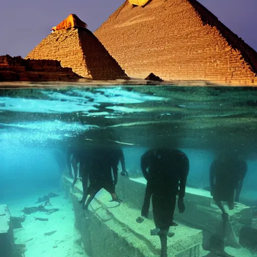 Image similar to Egypt pyramids underwater