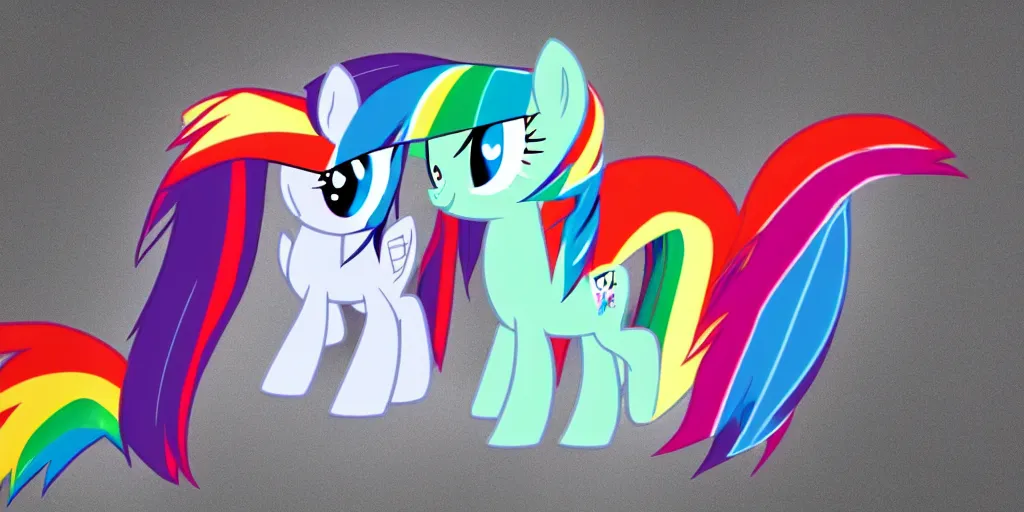 Prompt: My Little Pony rainbow dash on trial for murder. Newspaper courtroom photo. dystopia.