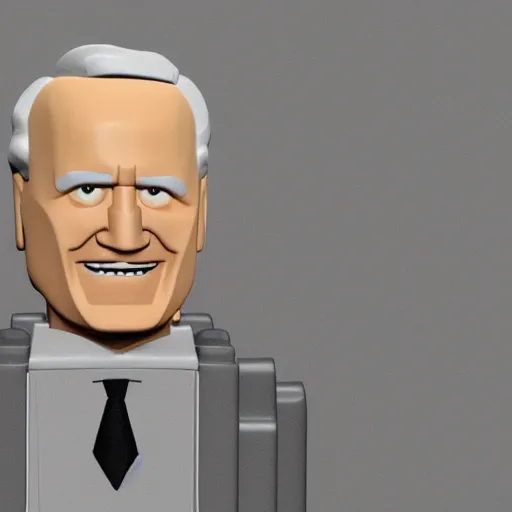 Prompt: bootleg joe biden lego figure, 3 d render, octane, ray tracing, ultra detailed, photorealistic, high resolution, 8 k