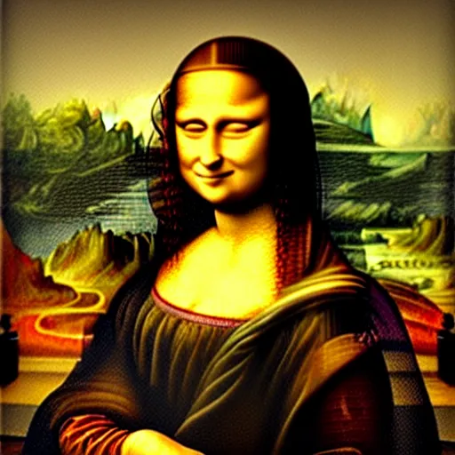 Image similar to If the Mona Lisa depicted a male