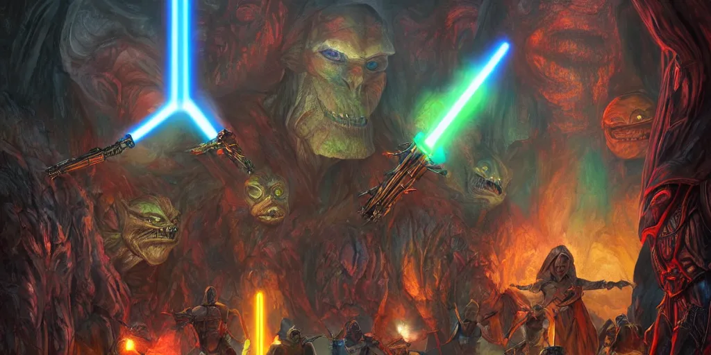 Image similar to bright, colorful, realistic, detailed from Elder Scrolls: shivering isles concept art starwars alien portriat backlighting, kodachrome, high contrast, highly detailed, sharp focus, digital painting, concept art, illustration, trending on artstation, comic book by Alex Ross and Adam Adamowicz cover art