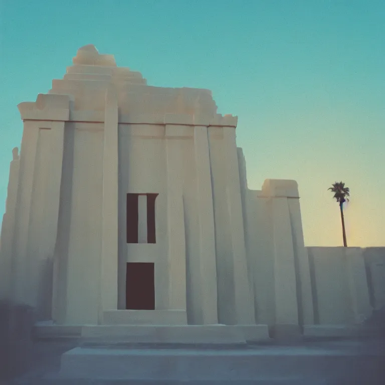 Image similar to paint casted on the temple, film photo, soft lighting album cover, nostalgia, gradient