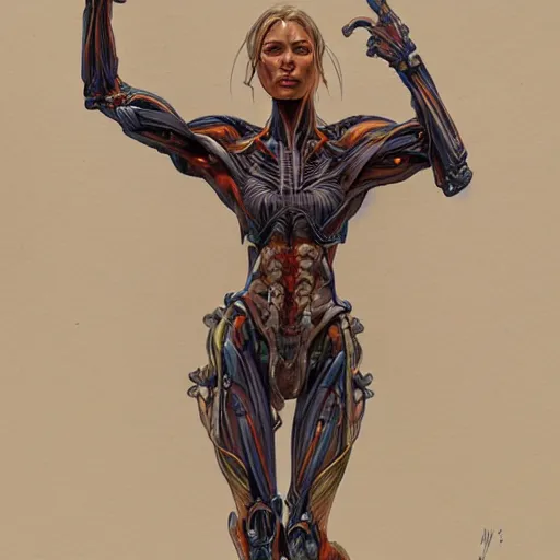 Prompt: full body portrait of a sci-fi alien goddess anatomical ink drawing, highly detailed, digital painting, artstation, concept art, smooth, sharp focus, illustration, art by artgerm and greg rutkowski and alphonse mucha