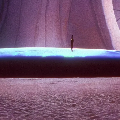 Prompt: Jodorowsky's Dune movie, emperor, cinema still, wide angle, cinestill 400t film