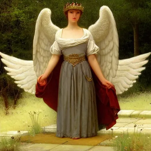 Image similar to Fallen royal knight with angel wings by Edmund Blair Leighton