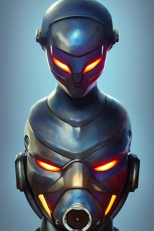 Image similar to epic mask helmet robot ninja portrait stylized as fornite style game design fanart by concept artist gervasio canda, behance hd by jesper ejsing, by rhads, makoto shinkai and lois van baarle, ilya kuvshinov, rossdraws global illumination radiating a glowing aura global illumination ray tracing hdr render in unreal engine 5