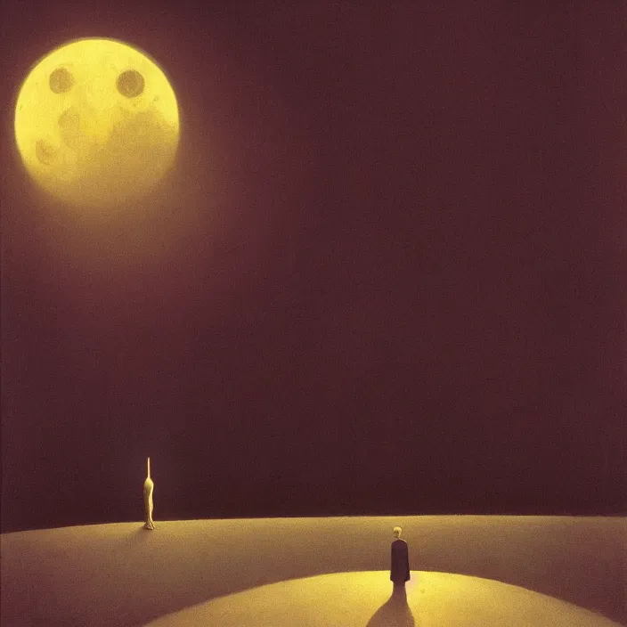 Image similar to the moon is calling me home, science fiction, Edward Hopper and James Gilleard, Zdzislaw Beksinski, highly detailed