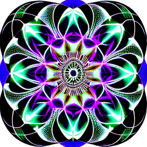 Image similar to symmetrical fractal sacral geometry.